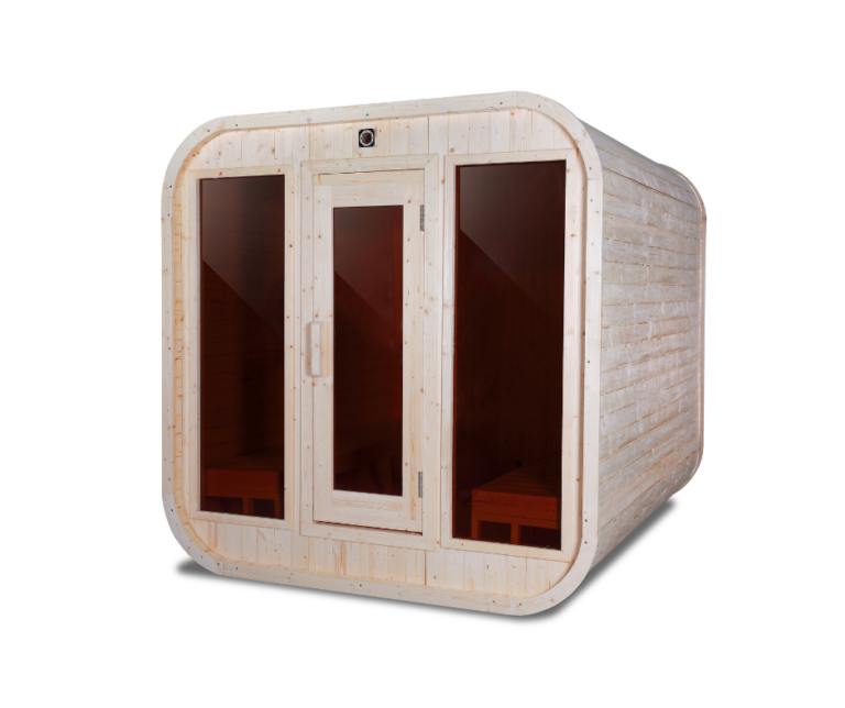 Quadratische Sauna Thermoholz L.1800 (2-4 Personen)