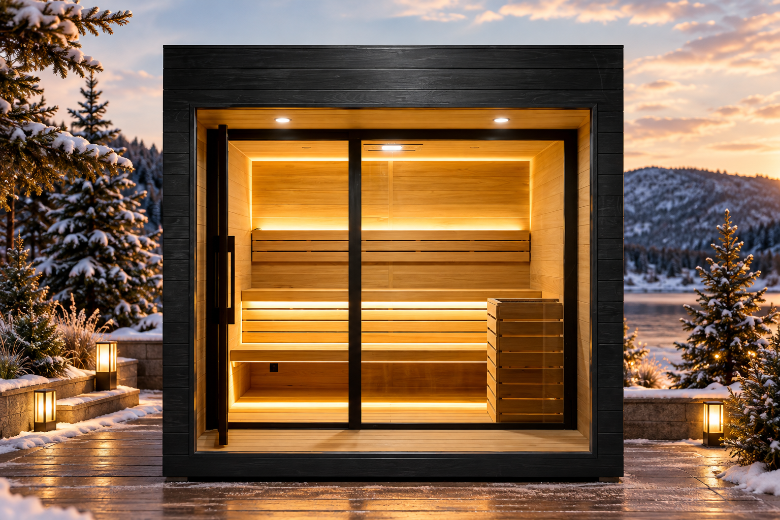 Sauna Ceder Model Black Baccara – Bild 2
