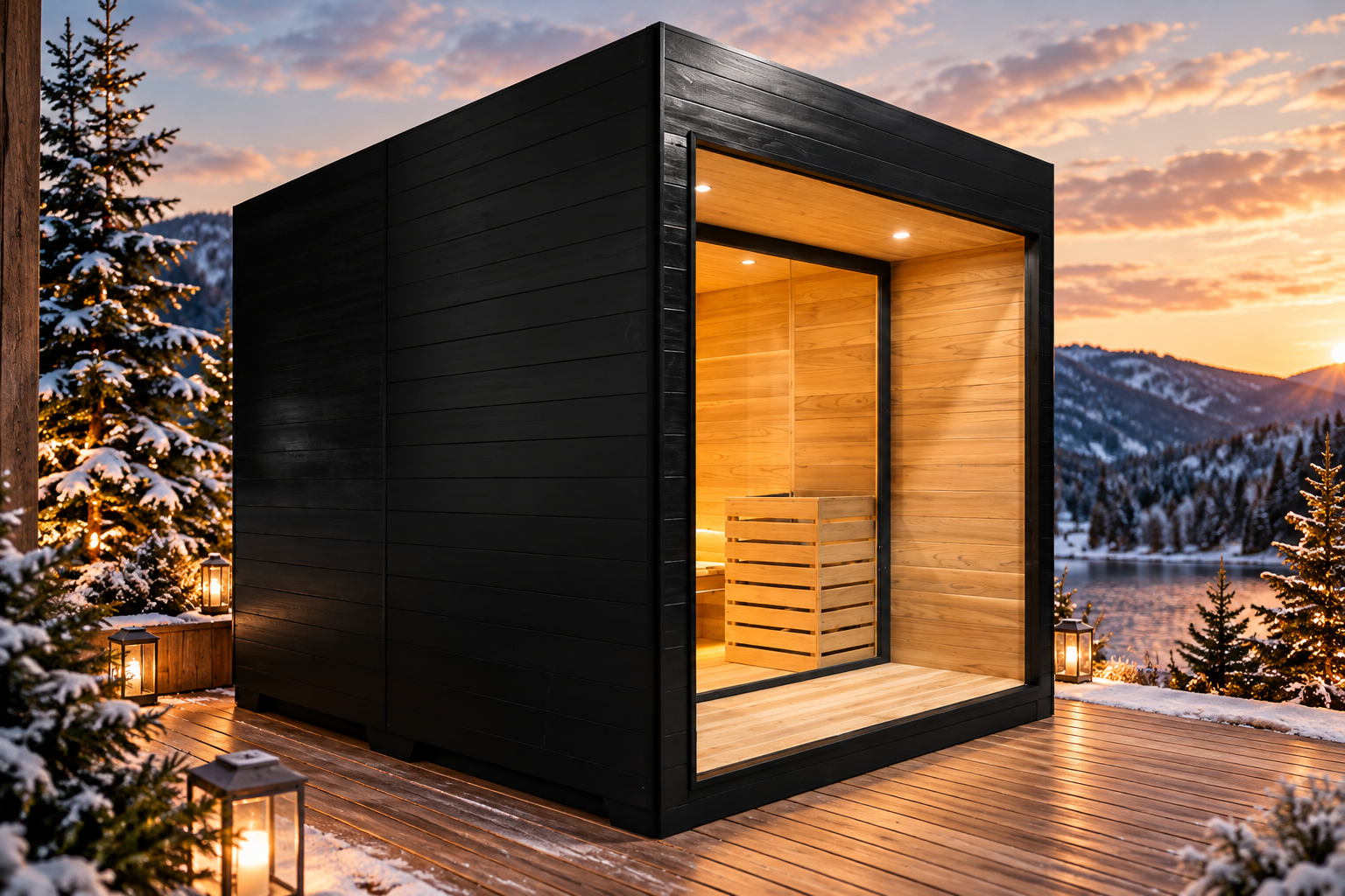 Sauna Ceder Model Black Baccara – Bild 3